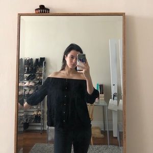 NEW calvin klein black off the shoulder top